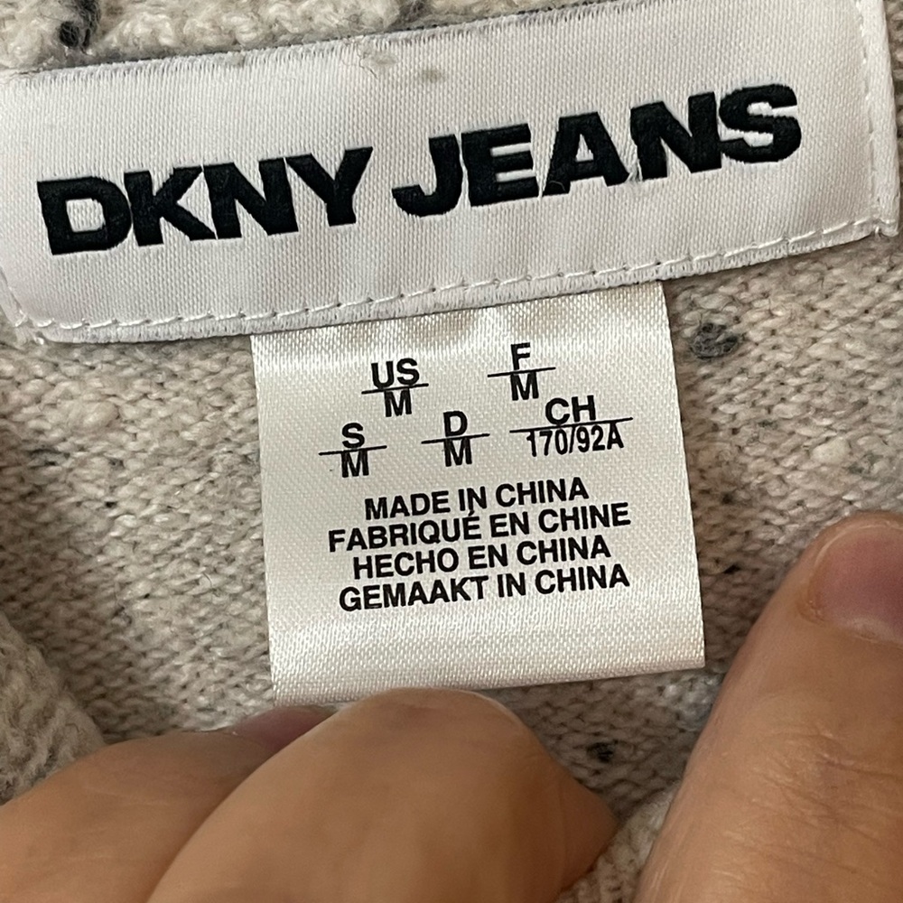 DKNY Speckled Sweater Color Tan/beige Pre-loved - Picture 6 of 8